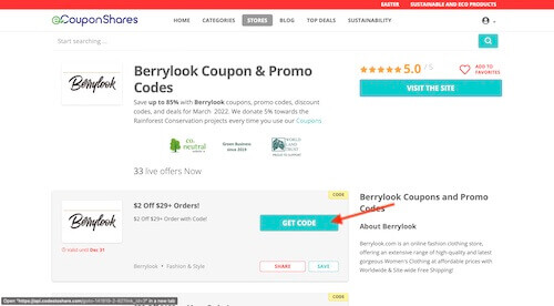 Berrylook coupon