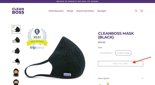 CleanBoss Inc shopping cart