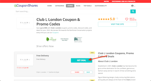 Club L London discount code