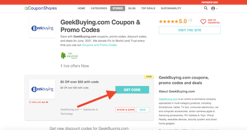 GeekBuying.com coupon