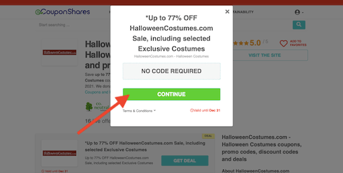 Go to the Halloweencostumes.com website
