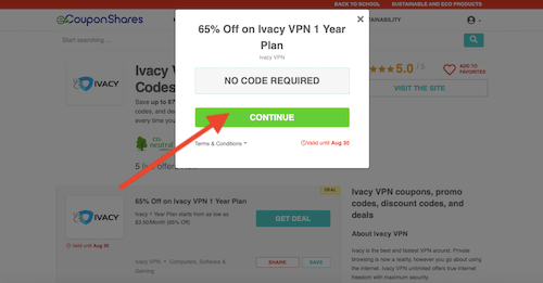 Go to the Ivacy VPN website
