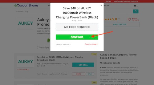 Go to the Aukey Canada website