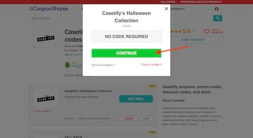 Go to the Casetify website