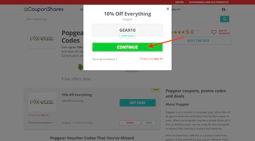 Go to the Popgear website