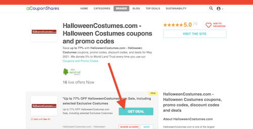 Halloweencostumes.com coupons and promo codes