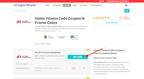 Home Fitness Code discount code