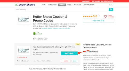 Hotter Shoes coupon
