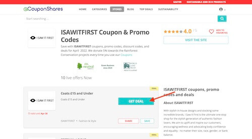 ISAWITFIRST discount code