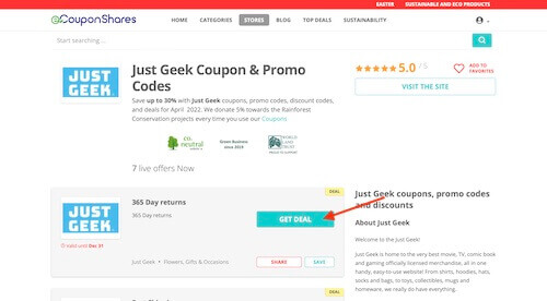 Just Geek discount code