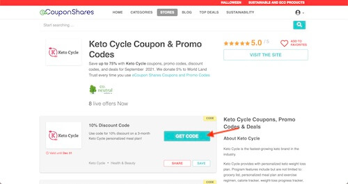 Keto Cycle coupon