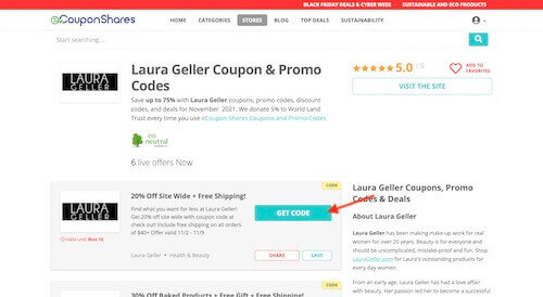 Laura Geller coupon