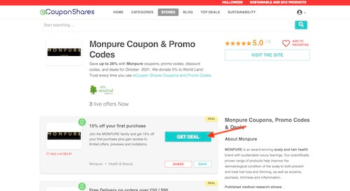 Monpure coupon