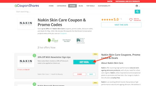 Nakin Skin Care discount code