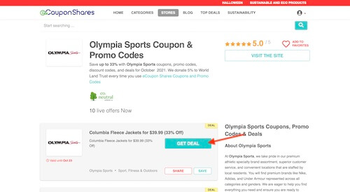 Olympia Sports coupon
