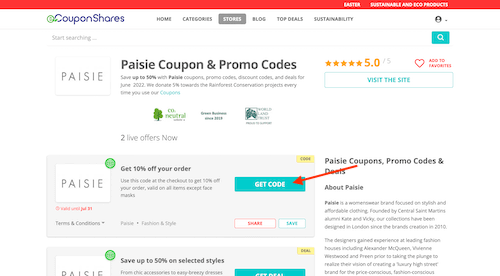 Paisie discount code