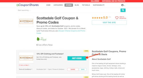 Scottsdale Golf coupon