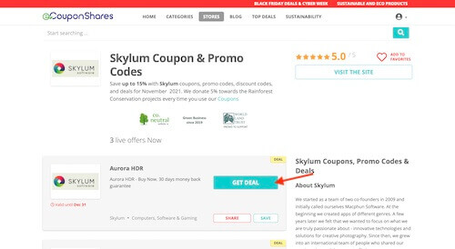 Skylum coupon
