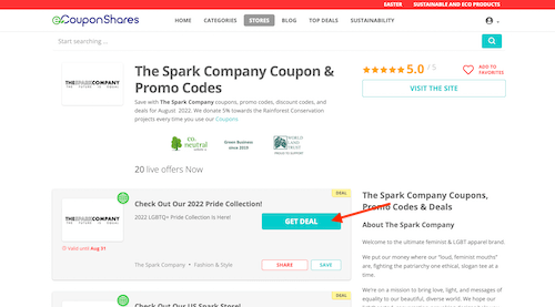 The Spark Company coupon