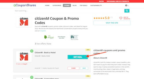citizenM discount code