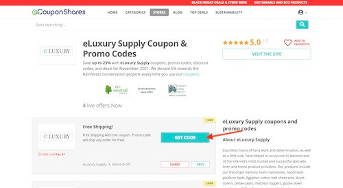 eLuxury Supply coupon